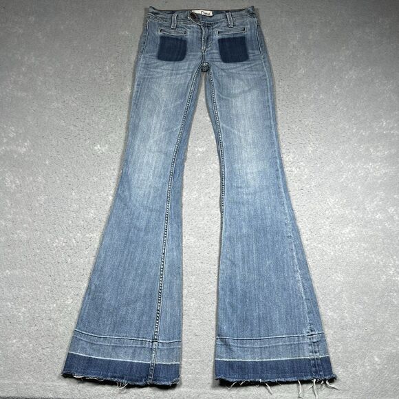 Dittos Denim - Vintage Dittos Women's Size 25 Flare Mid Rise Medium Wash Stretch Jeans Denim